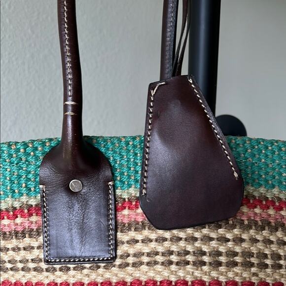 NWOT GAP Striped Jute Multicolor Tote Bag - Picture 4 of 5